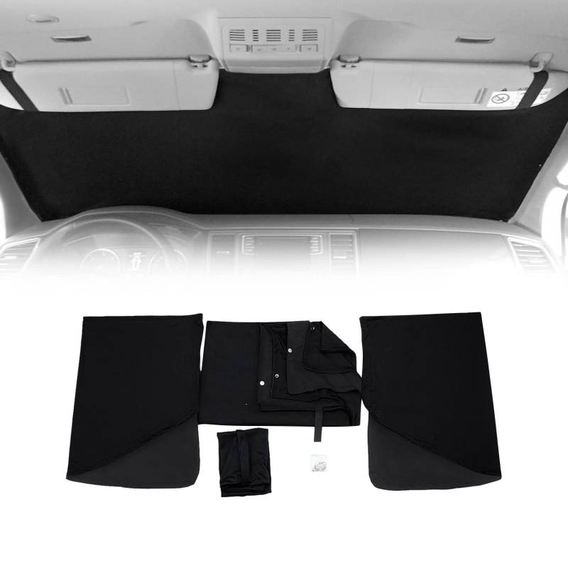 Frontscheibe Gardinen Maß Vorhänge für Renault Master 2010-2025 Schwarz 3tlg von OMAC
