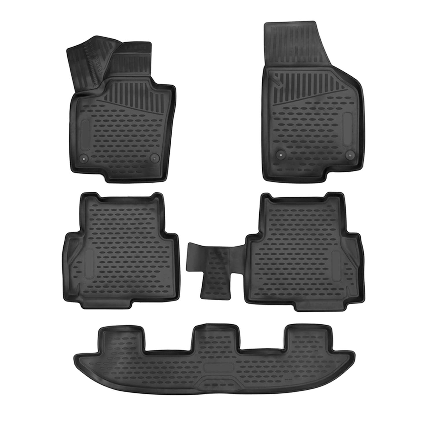 OMAC Gummimatten Fußmatten kompatibel mit VW Sharan 2010-2015 TPE Automatten Schwarz 5X OMAC Gummimatten Fußmatten kompatibel mit VW Sharan 2010-2015 TPE Automatten Schwarz 5X von OMAC