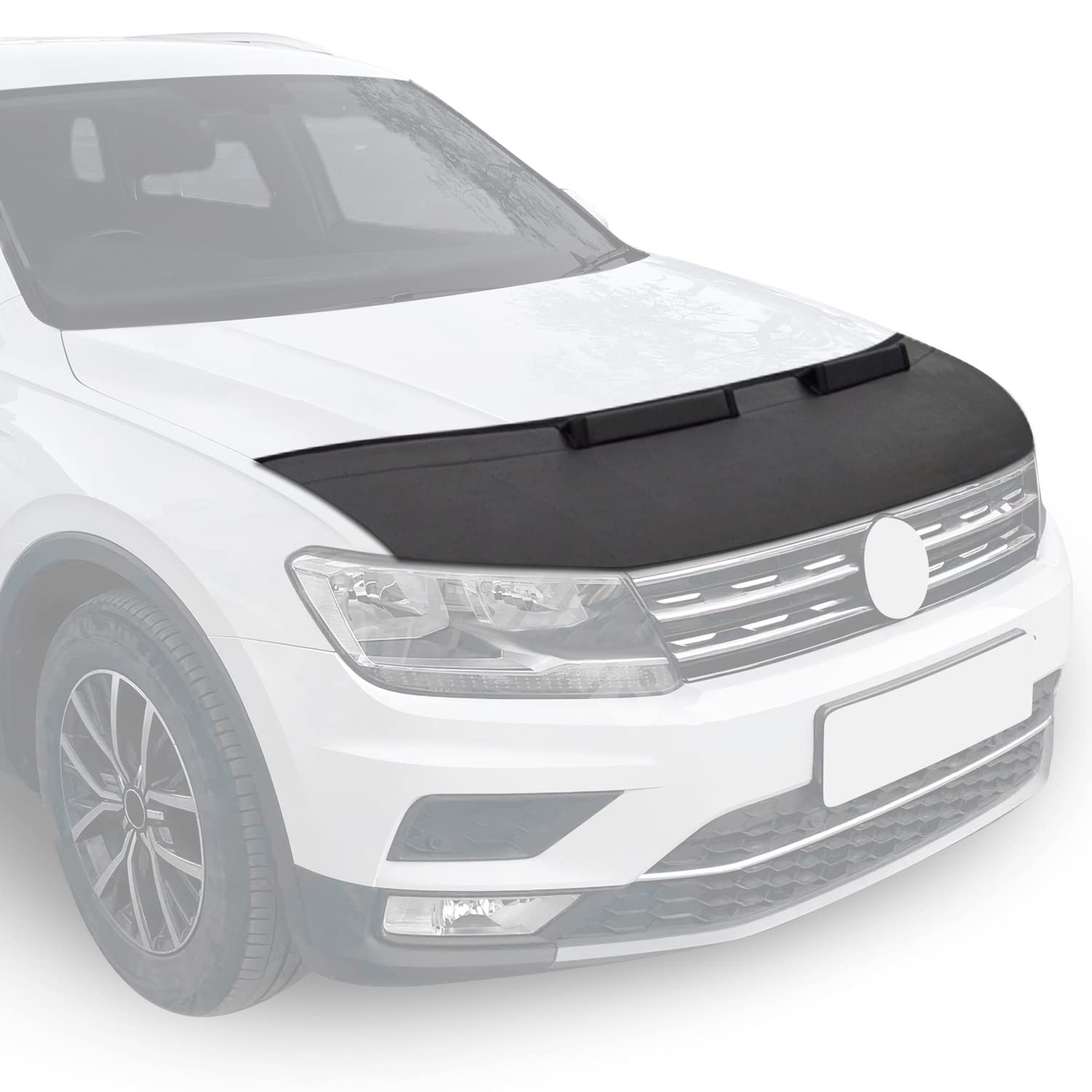 OMAC Haubenbra Steinschlagschutz Bonnet Bra kompatibel mit Renault Master 2014-2020 Schwarz Halb von OMAC