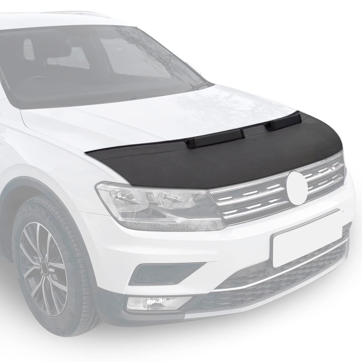 OMAC Haubenbra Steinschlagschutz Bonnet Bra kompatibel mit Seat Arona 2017-2024 Schwarz Halb von OMAC