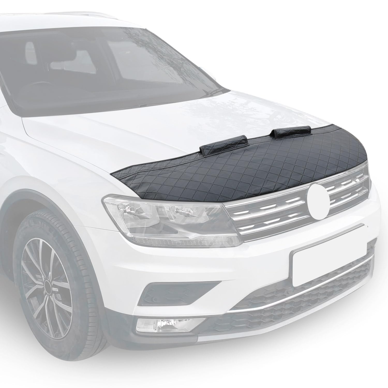 OMAC Haubenbra Steinschlagschutz kompatibel mit Ford Tourneo Custom 2018-2024 Schwarz Halb von OMAC
