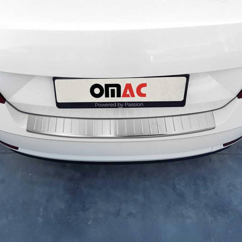 OMAC Ladekantenschutz Stoßstange kompatibel mit Skoda Octavia Kombi 2013-2019 Chrom Gebürstet von OMAC