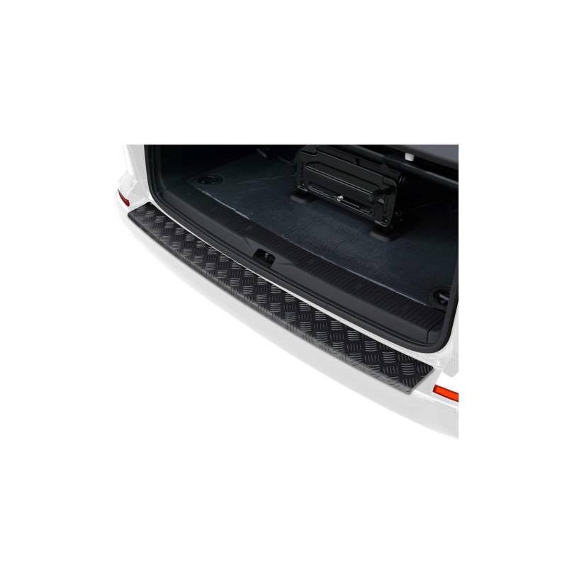OMAC Ladekantenschutz Stoßstange für VW T6 T6.1 ab 2015 Doppeflügel Alu Schwarz von OMAC