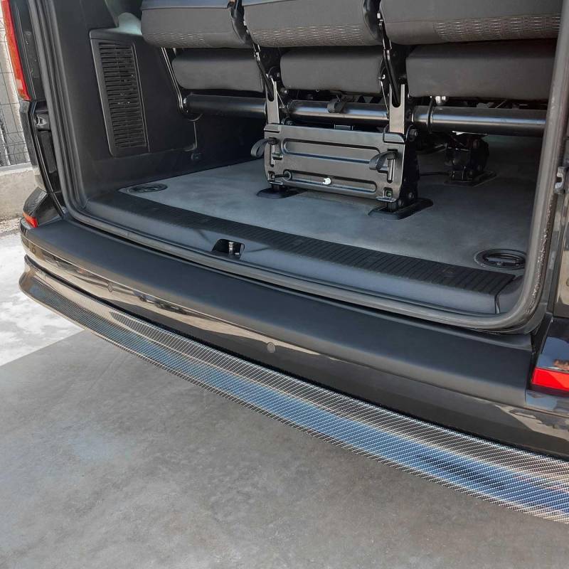 OMAC Ladekantenschutz Stoßstange für VW T5 Transporter alle 2003-2015 Schwarz ABS von OMAC