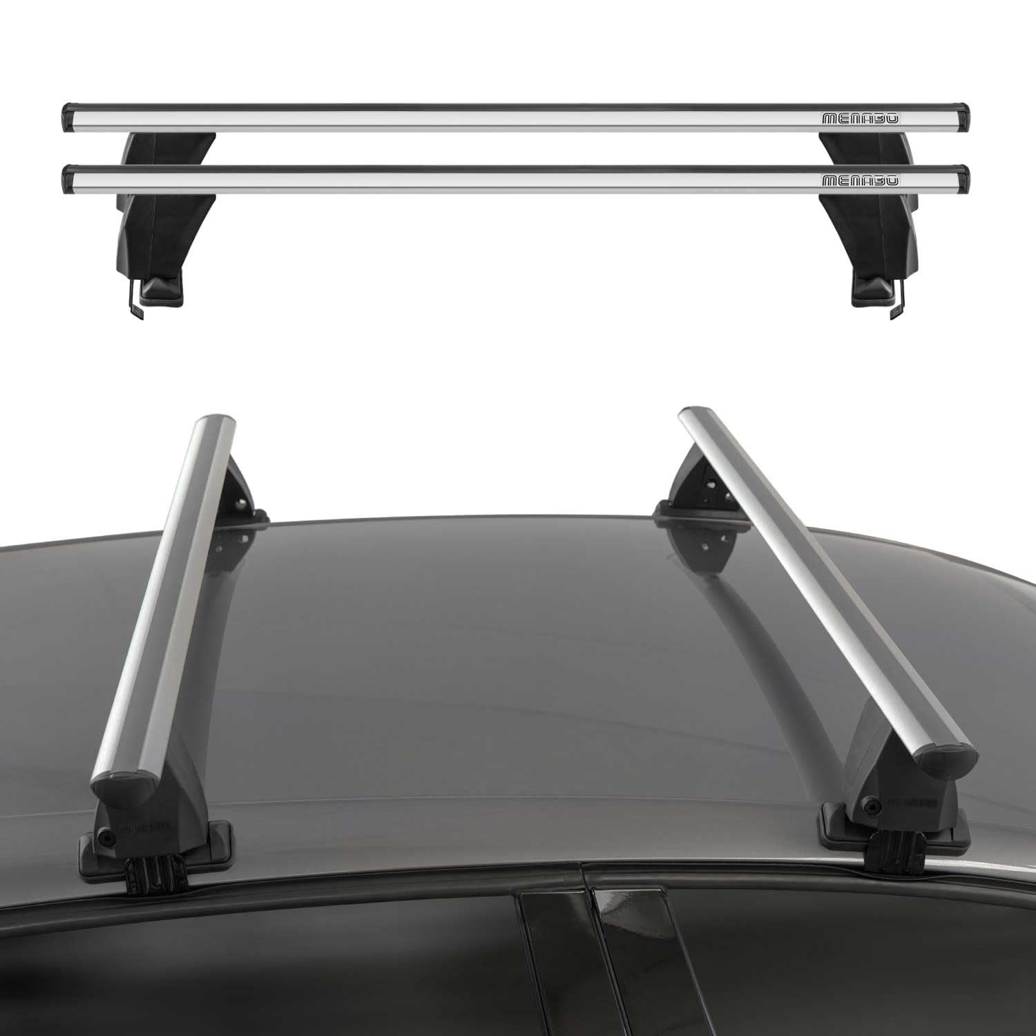 Menabo Dachträger Grundtäger kompatibel mit BMW 2er F46 Gran Tourer 2014-2024 TÜV Alu Grau Menabo Dachträger Grundtäger kompatibel mit BMW 2er F46 Gran Tourer 2014-2024 TÜV Alu Grau von OMAC
