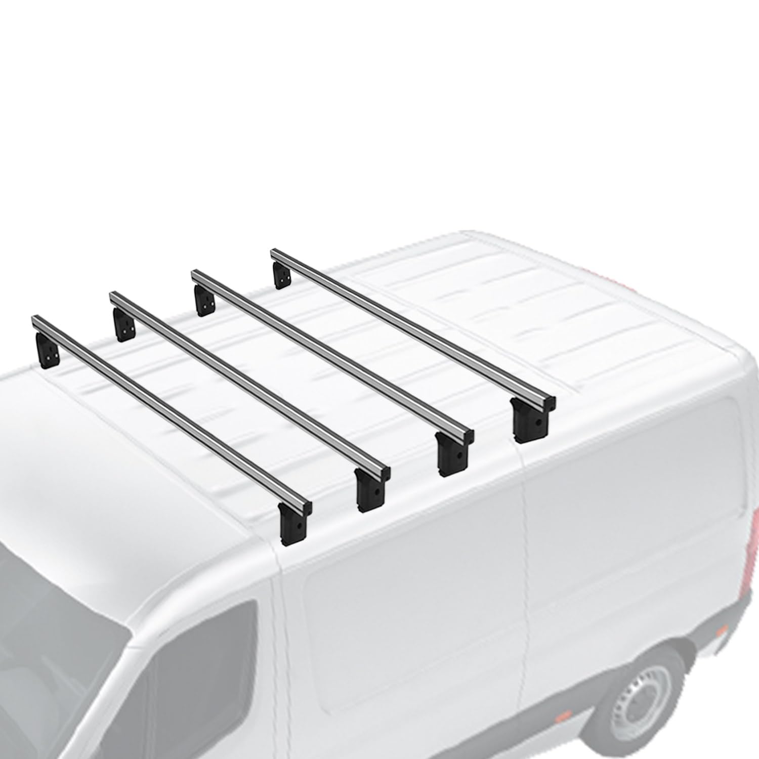 Menabo Dachträger Querträger kompatibel mit Ford Transit Connect 2013-2024 L1 Alu Grau 4X von OMAC