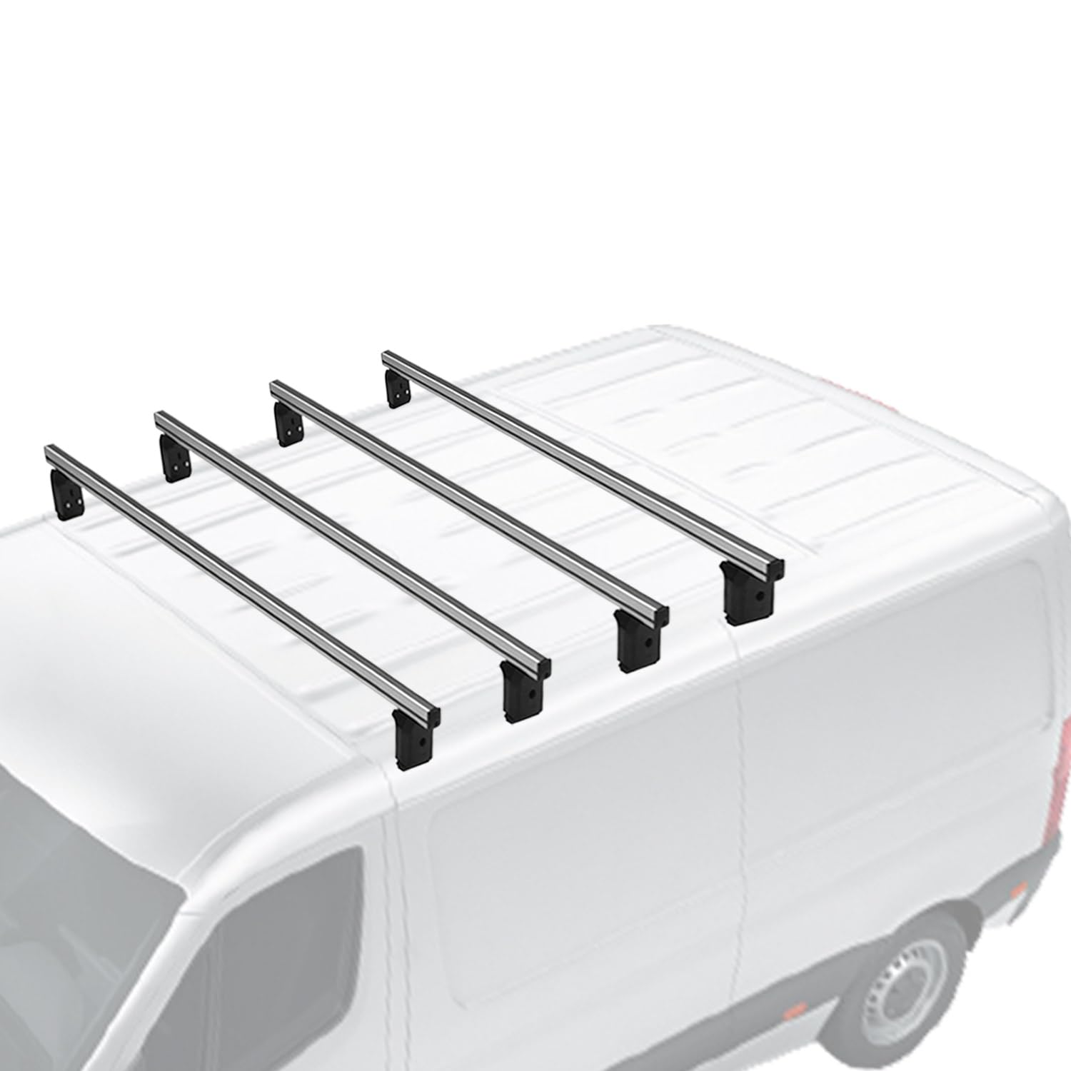 Menabo Dachträger Querträger kompatibel mit Renault Trafic 2014-2024 Aluminium Grau 4X von OMAC