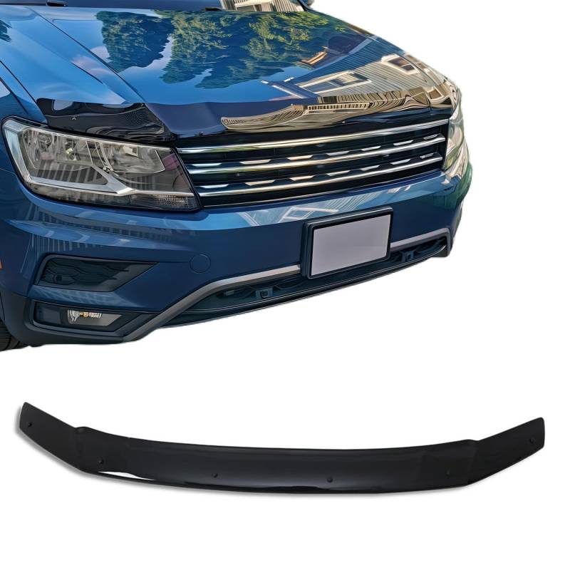 OMAC Motorhaube Deflektor Insekten Steinschlagschutz für VW Tiguan 2016-2020 Dunkel von OMAC