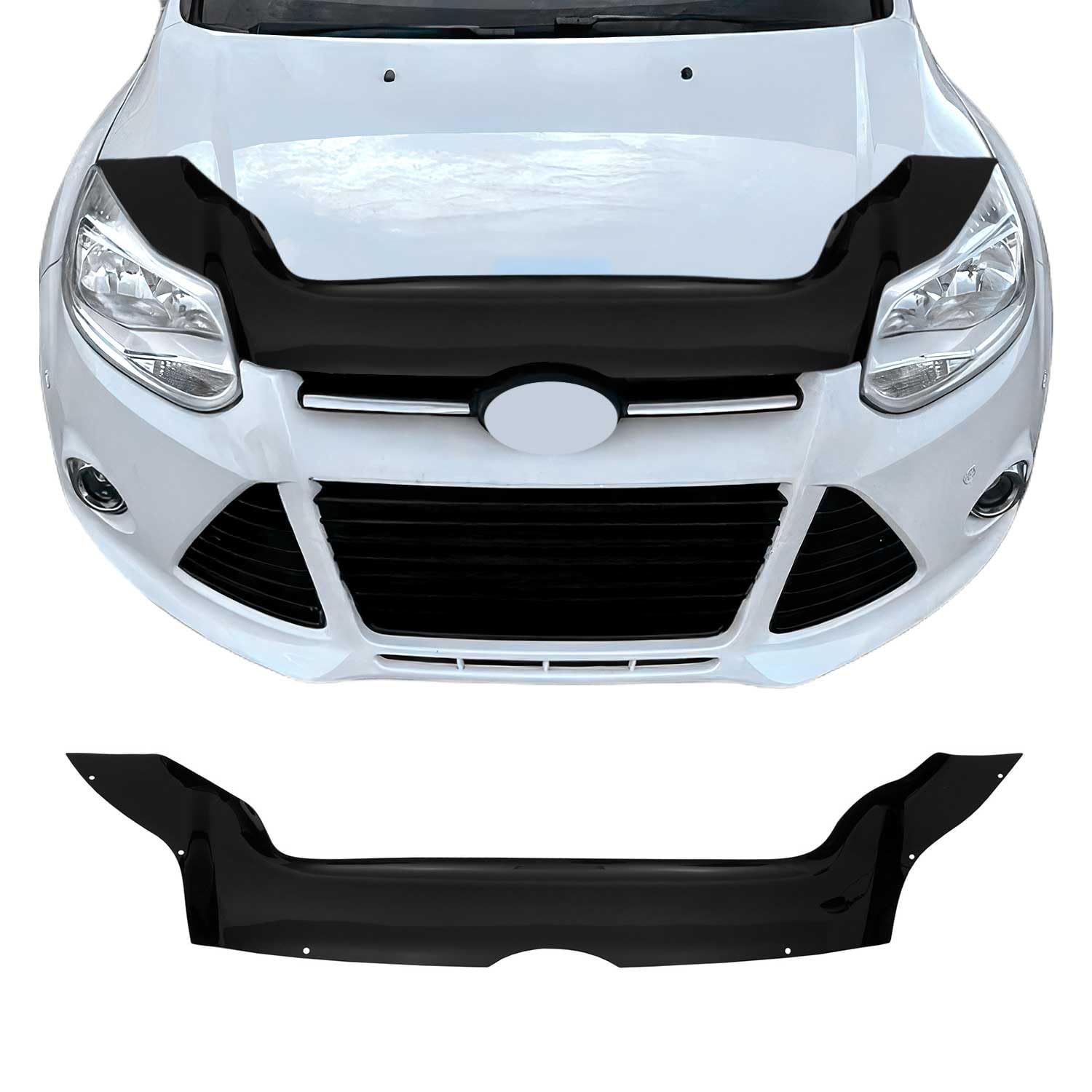 Motorhaube Deflektor Steinschlagschutz kompatibel mit Ford Focus 2010-2015 Schwarz Motorhaube Deflektor Steinschlagschutz kompatibel mit Ford Focus 2010-2015 Schwarz von OMAC