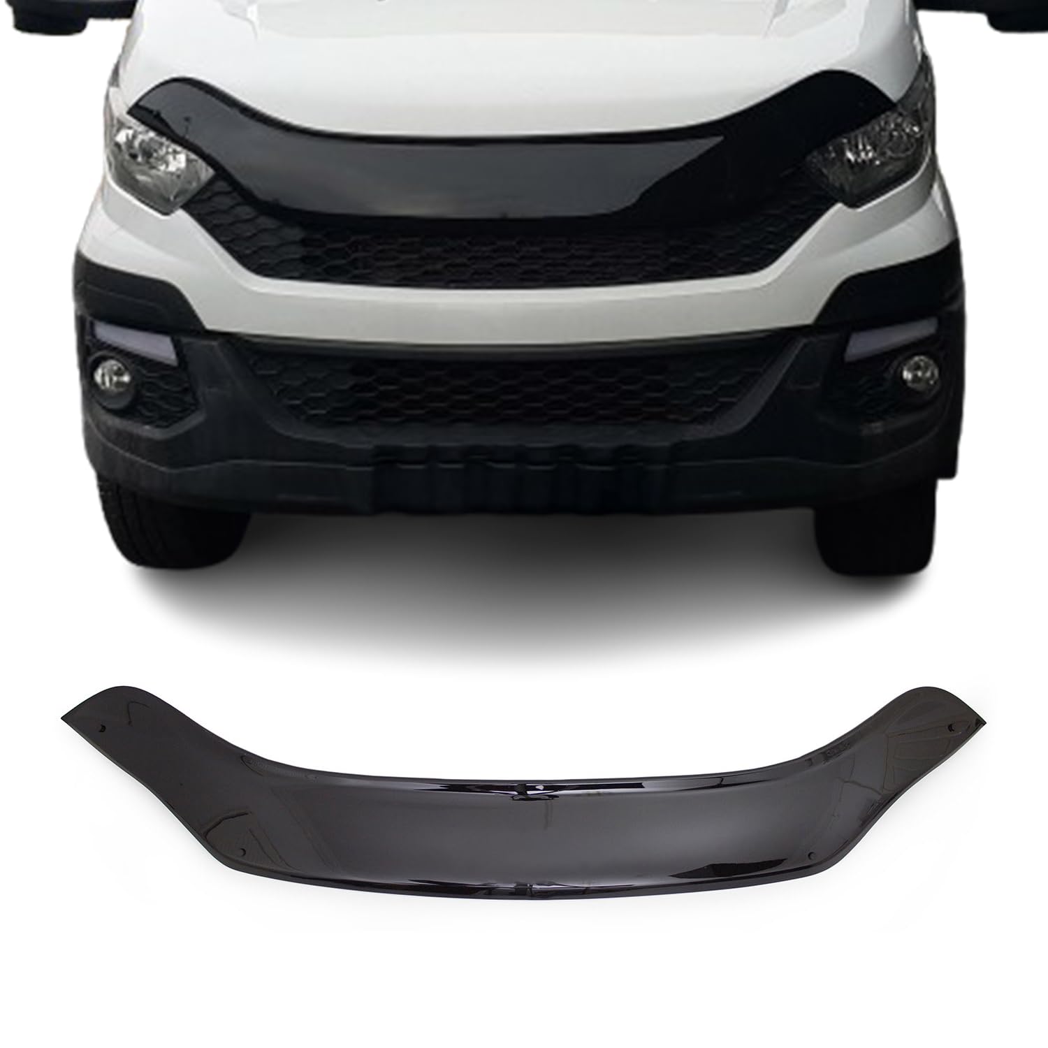 Motorhaube Deflektor Steinschlagschutz kompatibel mit Iveco Daily 2014-2023 Auto Schwarz 1x Motorhaube Deflektor Steinschlagschutz kompatibel mit Iveco Daily 2014-2023 Auto Schwarz 1x von OMAC