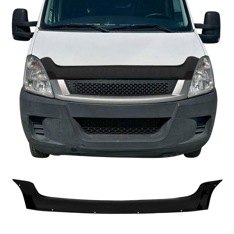 Motorhaube Deflektor Steinschlagschutz kompatibel mit Iveco Daily IV 2006-2011 Schwarz von OMAC