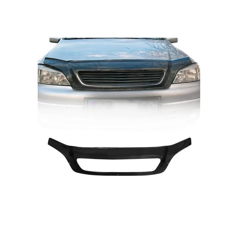 Motorhaube Deflektor Steinschlagschutz kompatibel mit Opel Astra G 1998-2009 Schwarz Abs von OMAC