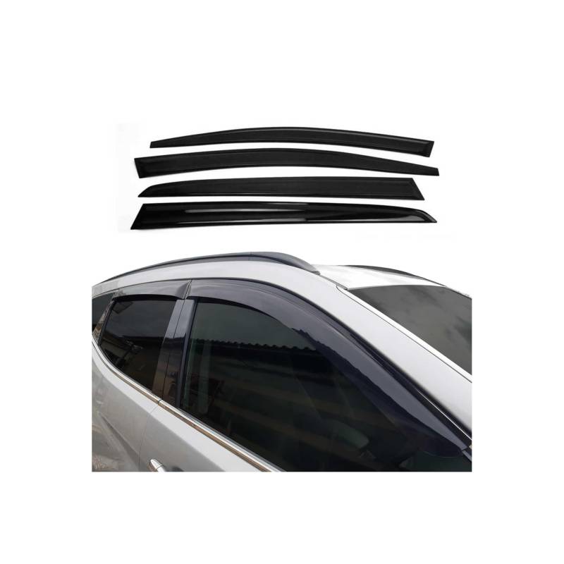 4X Windabweiser Regenabweiser kompatibel mit Nissan Juke 2010-2019 Acryl Dunkel von OMAC