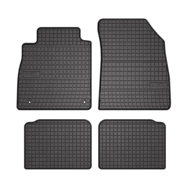 OMAC Gummi Fußmatten für Nissan Micra K14 2016-2025 Automatten Gummi Schwarz 4X von OMAC