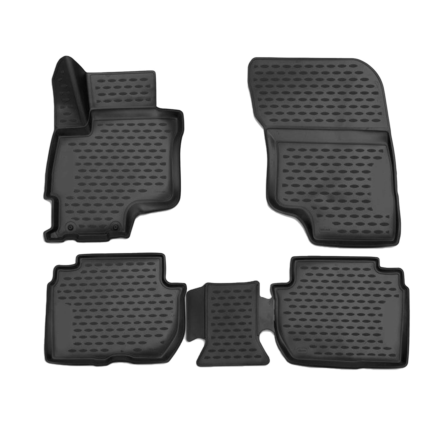 OMAC Gummimatten Fußmatte kompatibel mit Mitsubishi Outlander PHEV 2014-2019 TPE Schwarz 4X von OMAC