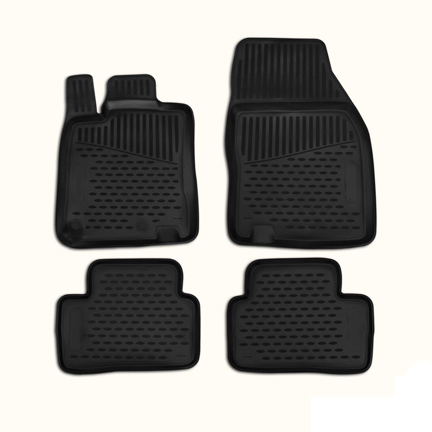 OMAC Gummimatten Fußmatten kompatibel mit Renault Kadjar 2015-2021 TPE Automatte Schwarz 4X von OMAC