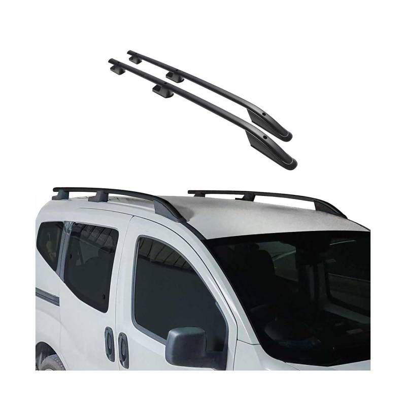 Alu Dachreling für Ford Transit Tourneo Custom 2012-2024 Kurzer TÜV ABE Schwarz von OMAC
