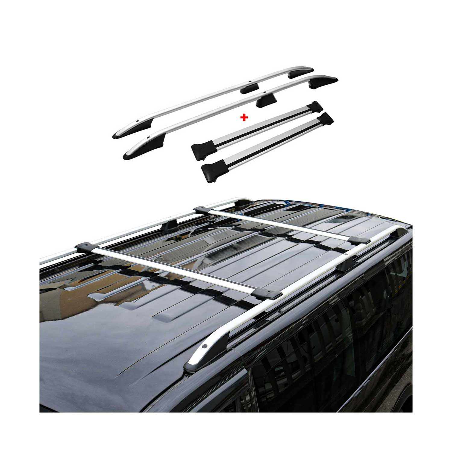Dachreling + Dachträger Set für Opel Combo L1 Kurzer D 2010-2018 Alu Silber 4tlg Dachreling + Dachträger Set für Opel Combo L1 Kurzer D 2010-2018 Alu Silber 4tlg von OMAC