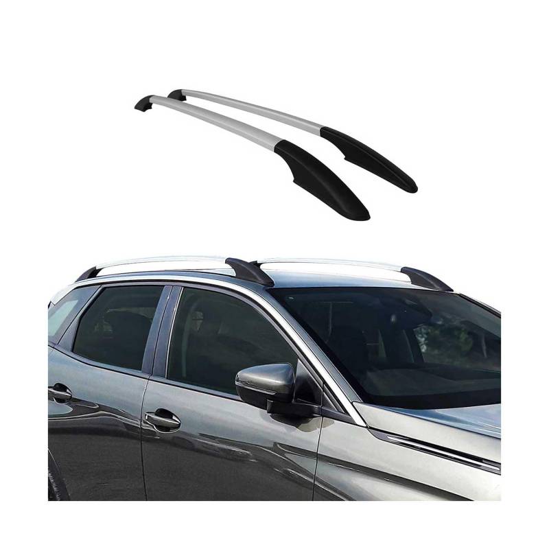 OMAC Dachreling Dachgepäckträger Relingträger kompatibel mit Ford Kuga 2012-2019 Alu Silber 2X von OMAC