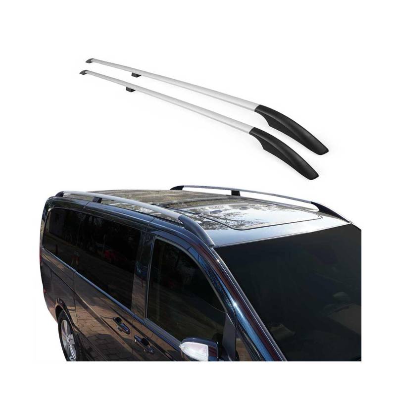 OMAC Dachreling Dachgepäckträger Relingträger kompatibel mit VW Touareg 7L 2002-2010 Alu Silber von OMAC