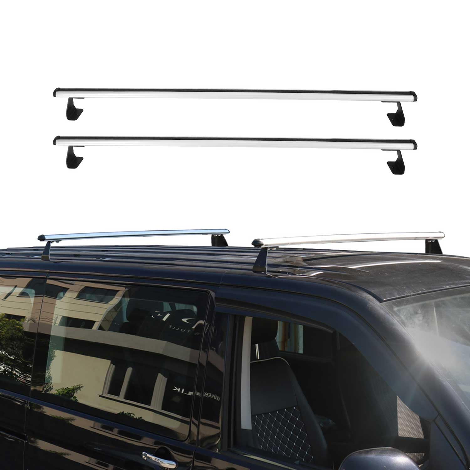 Dachträger Gepäckträger Relingträger für Nissan NV200 2010-2025 Alu Grau 2X Dachträger Gepäckträger Relingträger für Nissan NV200 2010-2025 Alu Grau 2X von OMAC