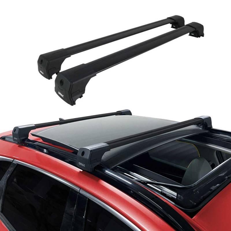 OMAC Dachträger Gepäckträger kompatibel mit BMW 2er F45 Active Tourer 2014-2024 TÜV ABE Schwarz von OMAC