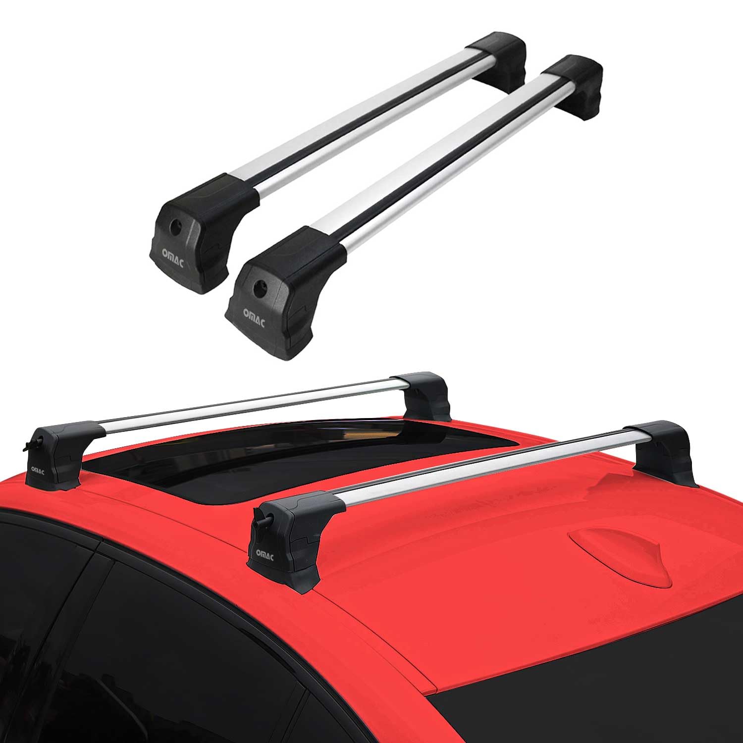 OMAC Dachträger Gepäckträger kompatibel mit Citroen Berlingo 2008-2018 Grundträger Alu Silber 2X OMAC Dachträger Gepäckträger kompatibel mit Citroen Berlingo 2008-2018 Grundträger Alu Silber 2X von OMAC