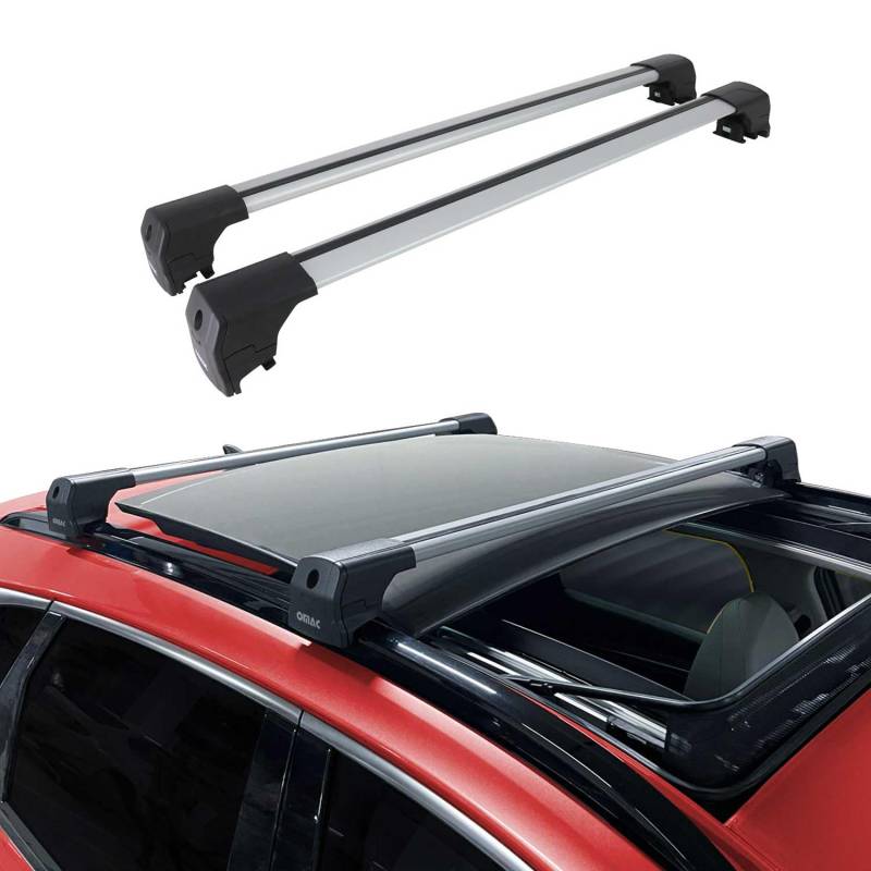 OMAC Dachträger Gepäckträger kompatibel mit Hyundai Tucson 3 2015-2020 TÜV ABE Aluminium Silber von OMAC