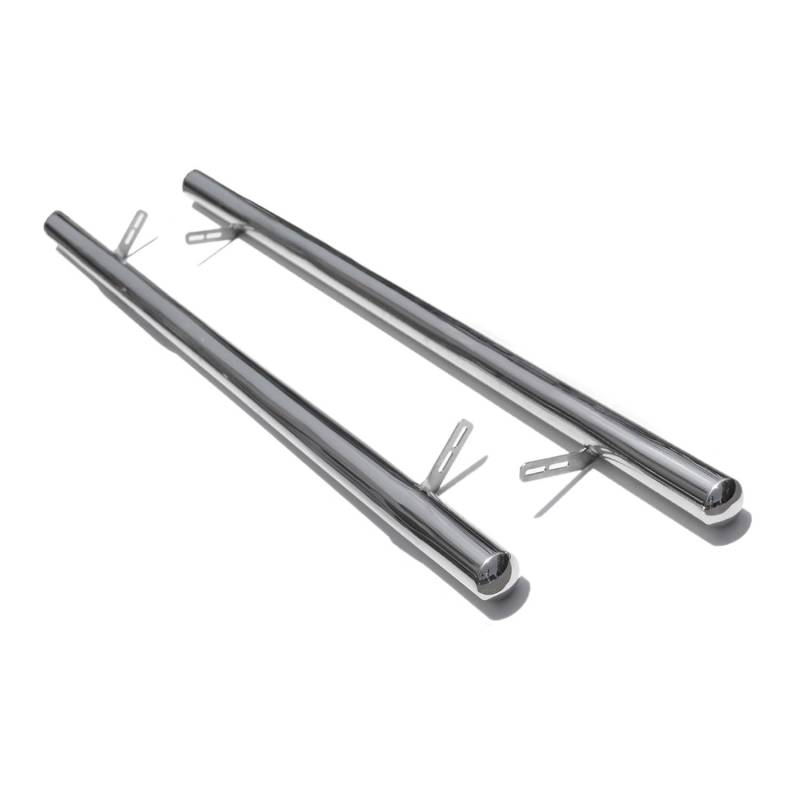 Edelstahl Trittbretter Schwellerrohre für VW Transporter T5 2003-2010 L1 Silber von OMAC