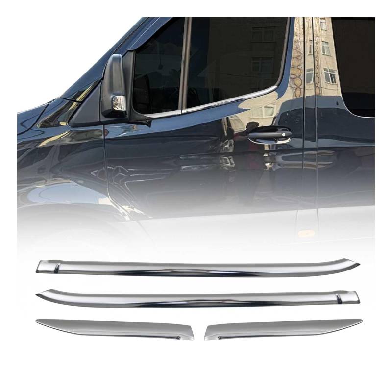 Fensterleisten Zierleisten für Mercedes Sprinter W907 W910 2018-2025 Chrom 4tlg von OMAC