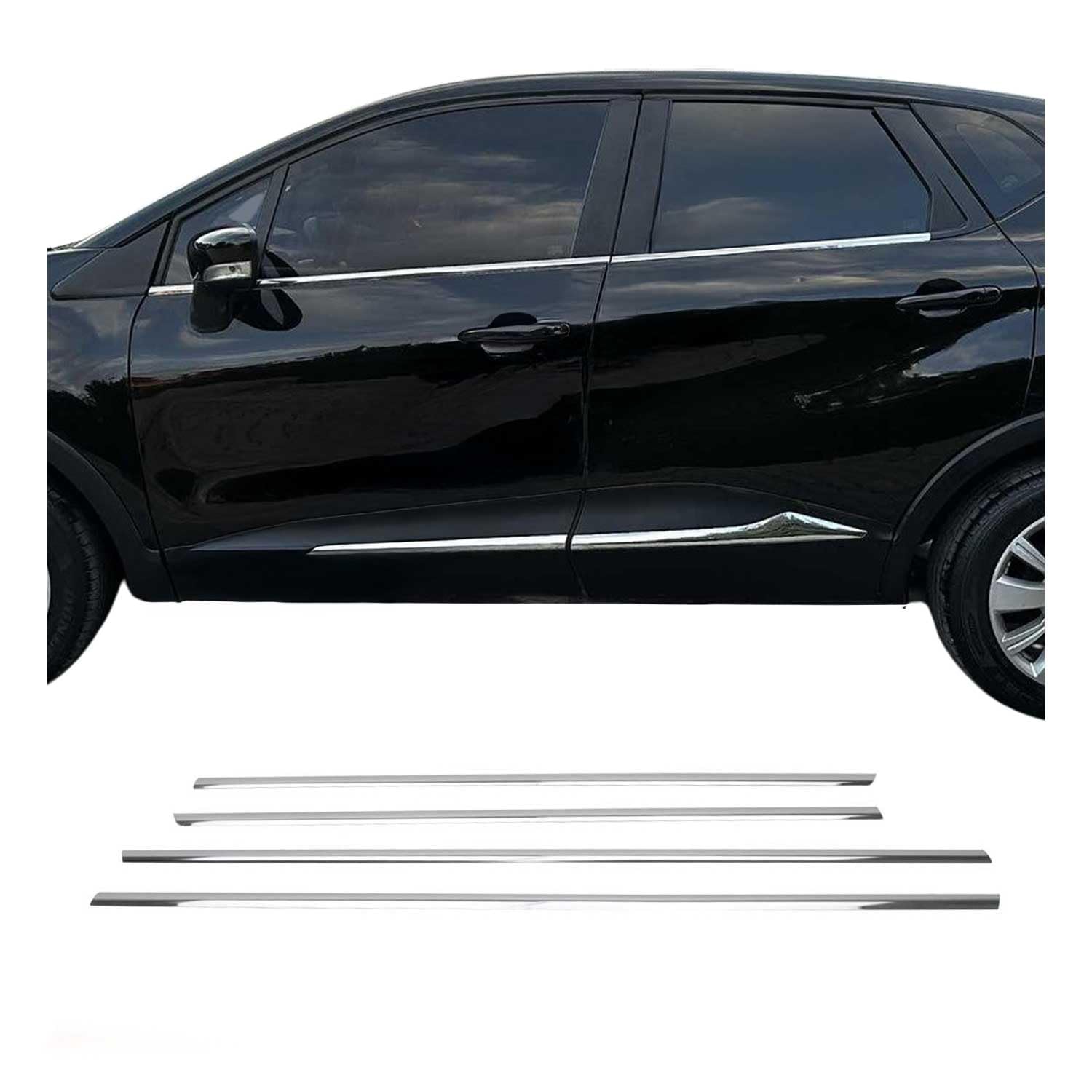 Fensterleisten Zierleisten für Renault Captur 2013-2025 Edelstahl Chrom 4tlg von OMAC