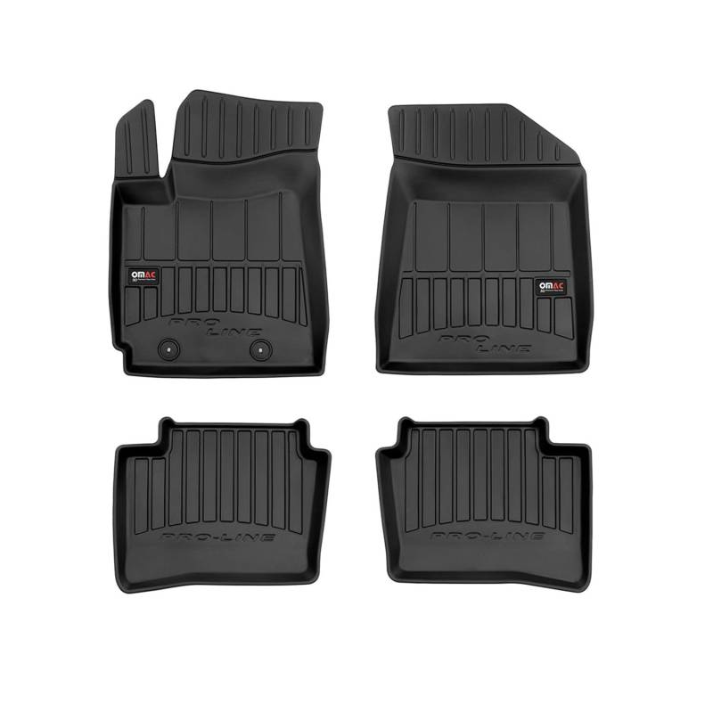 OMAC Gummi Fußmatten für Hyundai i10 2019-2025 Premium TPE Automatten Schwarz 4X von OMAC