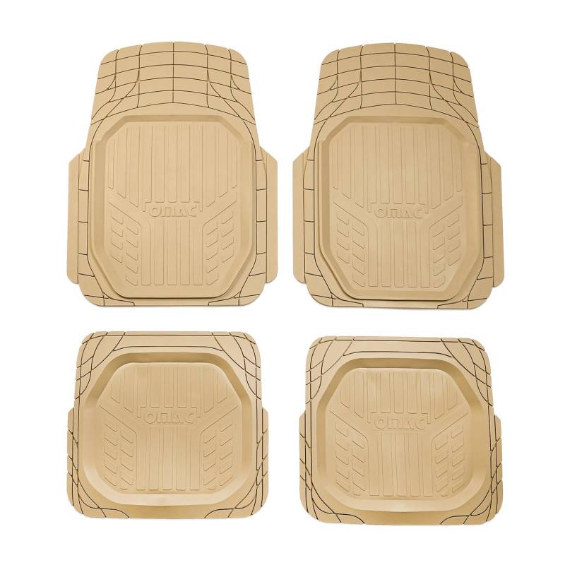OMAC Fußmatten Zuschneidbar Gummi Beige 4 TLG für MG HS 2022-2024 von OMAC