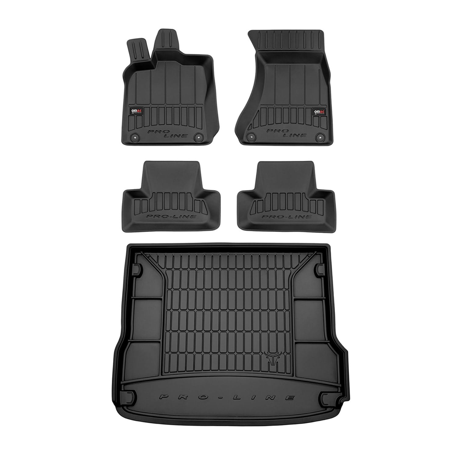 OMAC Fußmatten & Kofferraumwanne Set kompatibel mit Audi Q5 2008-2017 Gummi TPE Schwarz 5X OMAC Fußmatten & Kofferraumwanne Set kompatibel mit Audi Q5 2008-2017 Gummi TPE Schwarz 5X von OMAC