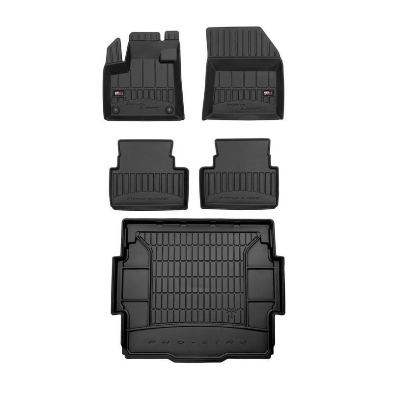 OMAC Fußmatten & Kofferraumwanne Set für Citroen C5 Aircross 2018-2025 Gummi 5X von OMAC