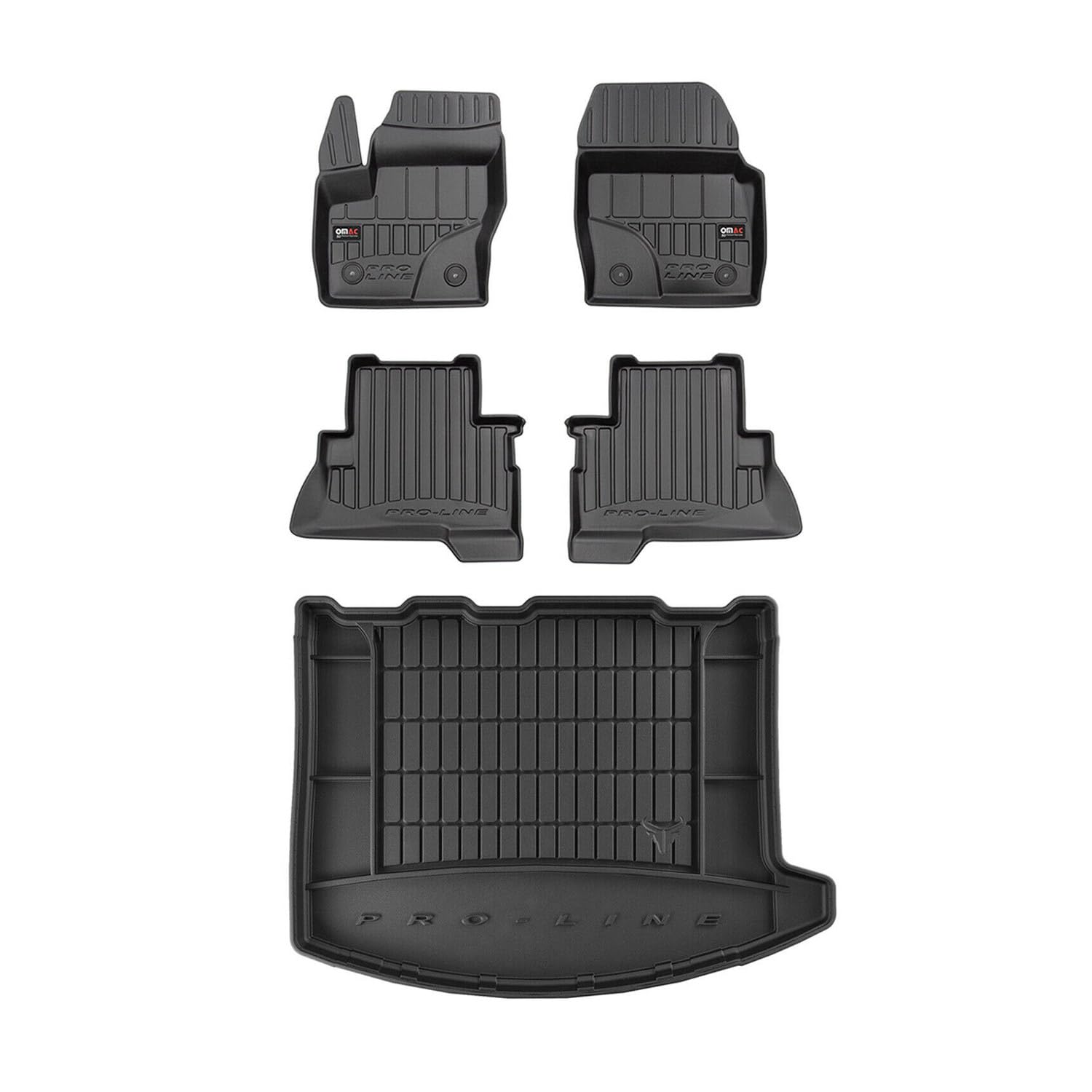 OMAC Fußmatten & Kofferraumwanne Set kompatibel mit Ford Kuga 2013-2019 Gummi Schwarz 5X OMAC Fußmatten & Kofferraumwanne Set kompatibel mit Ford Kuga 2013-2019 Gummi Schwarz 5X von OMAC