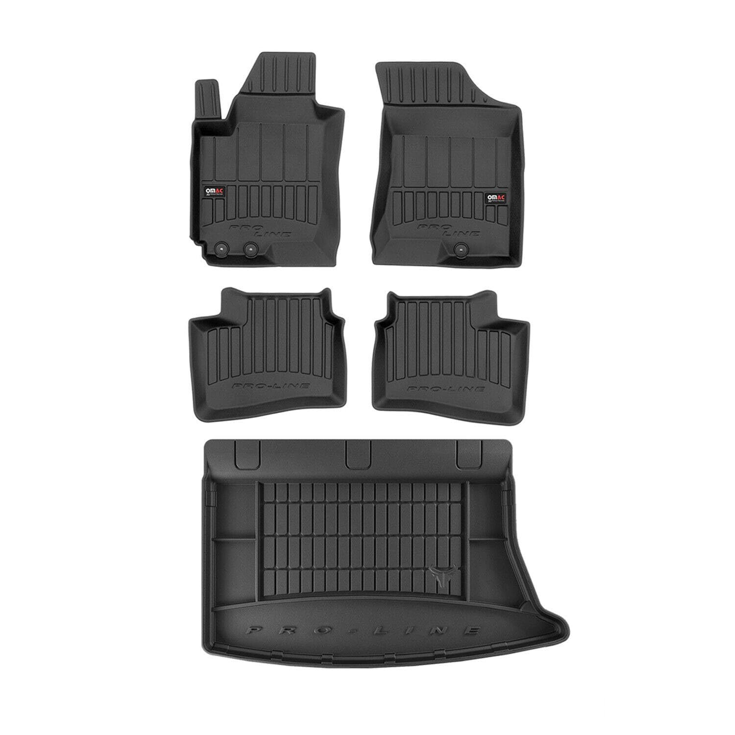OMAC Fußmatten & Kofferraumwanne Set kompatibel mit Hyundai i30 2007-2012 Gummi Schwarz 5X OMAC Fußmatten & Kofferraumwanne Set kompatibel mit Hyundai i30 2007-2012 Gummi Schwarz 5X von OMAC