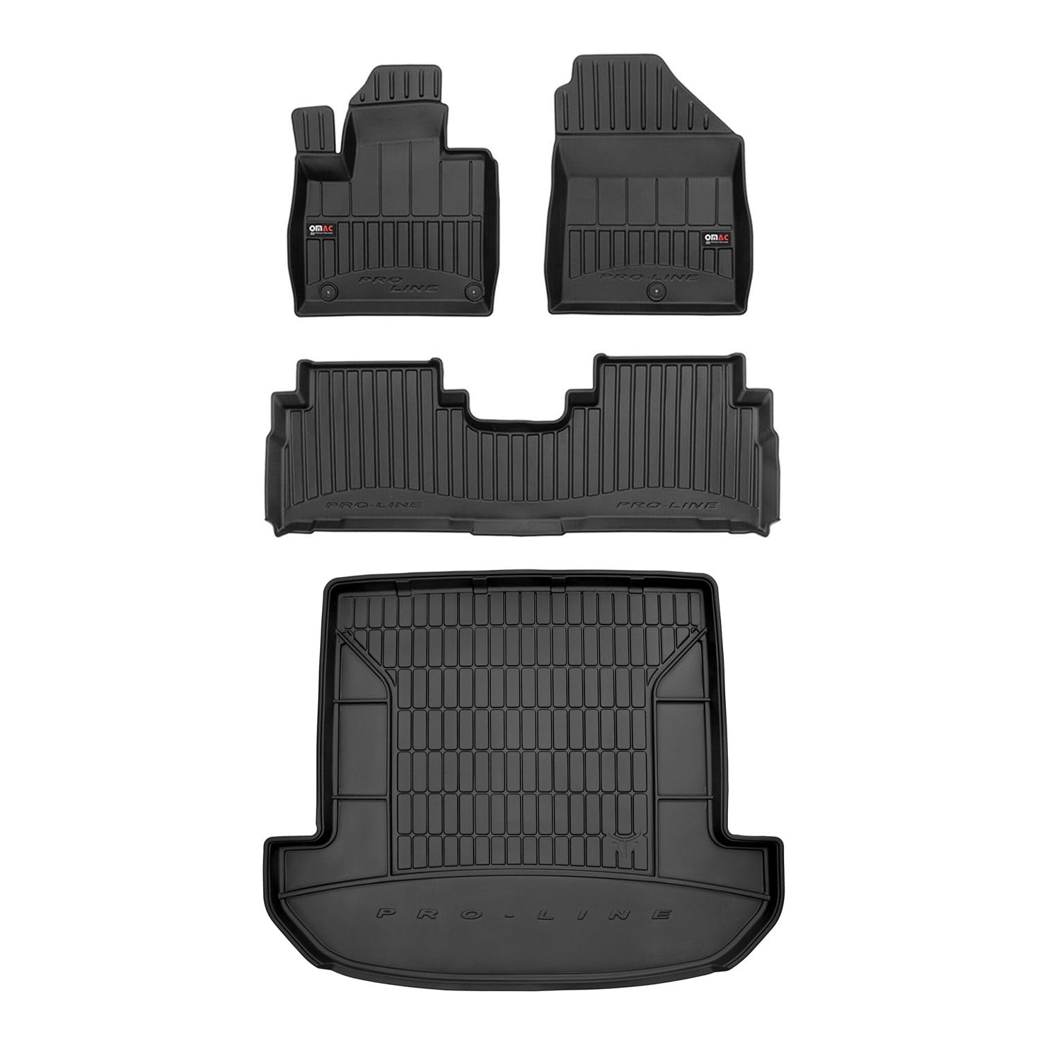 OMAC Fußmatten & Kofferraumwanne Set für Kia Sorento 2015-2025 Schwarz Gummi 4X OMAC Fußmatten & Kofferraumwanne Set für Kia Sorento 2015-2025 Schwarz Gummi 4X von OMAC