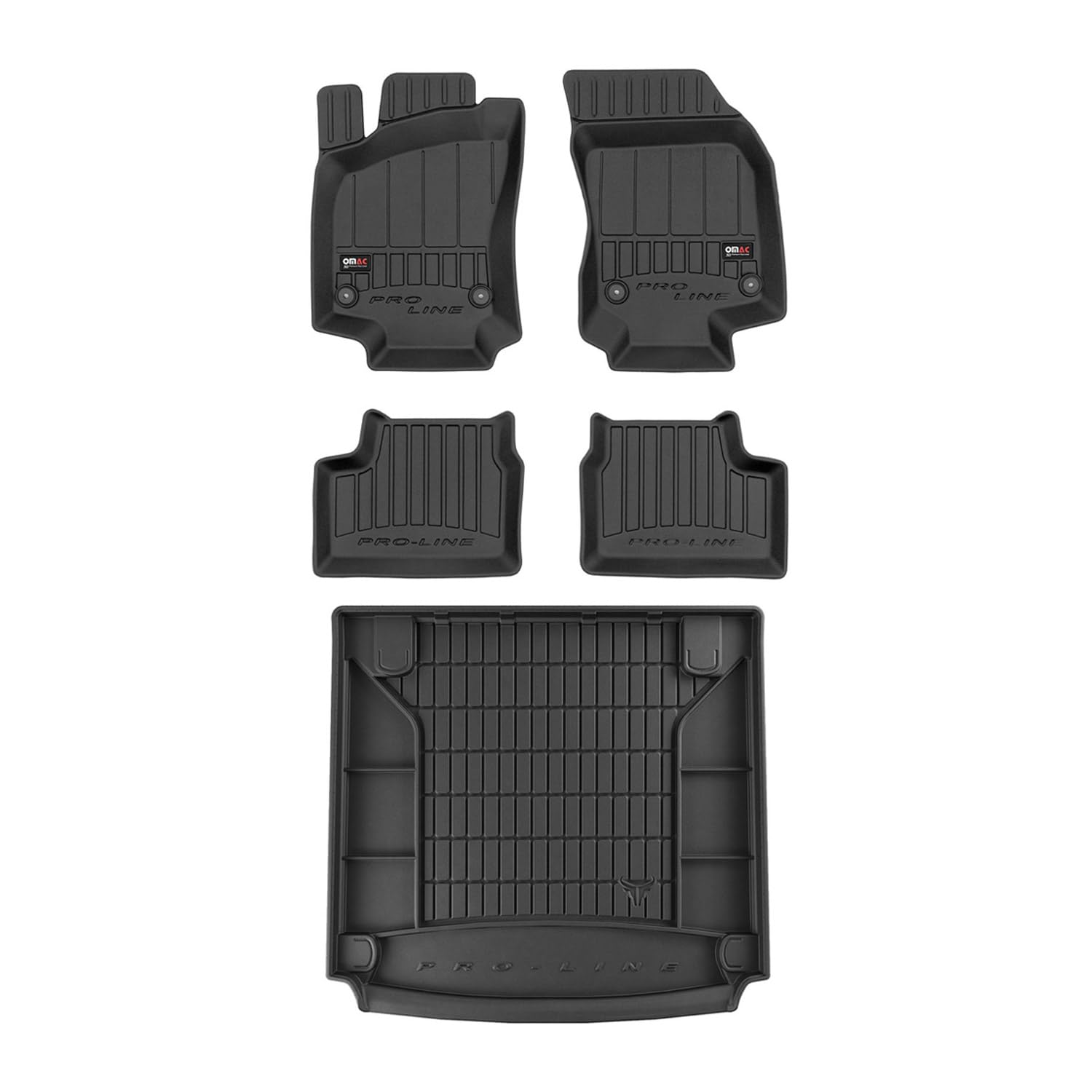 OMAC Fußmatten & Kofferraumwanne Set kompatibel mit Opel Astra H 2004-2014 Gummi Schwarz 5X OMAC Fußmatten & Kofferraumwanne Set kompatibel mit Opel Astra H 2004-2014 Gummi Schwarz 5X von OMAC
