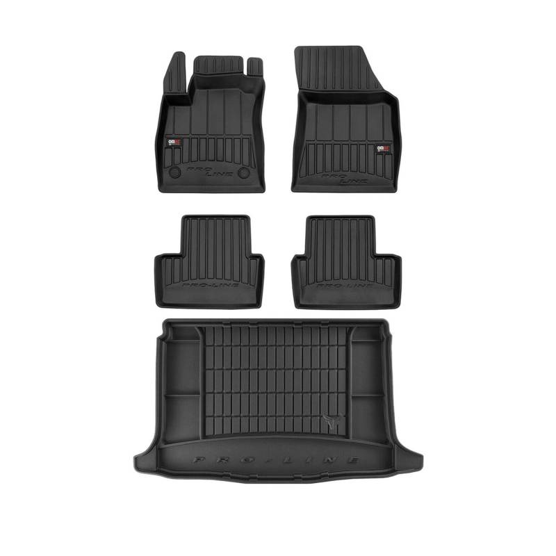 OMAC Fußmatten & Kofferraumwanne Set für Renault Megane 2015-2025 Gummi TPE 5X von OMAC