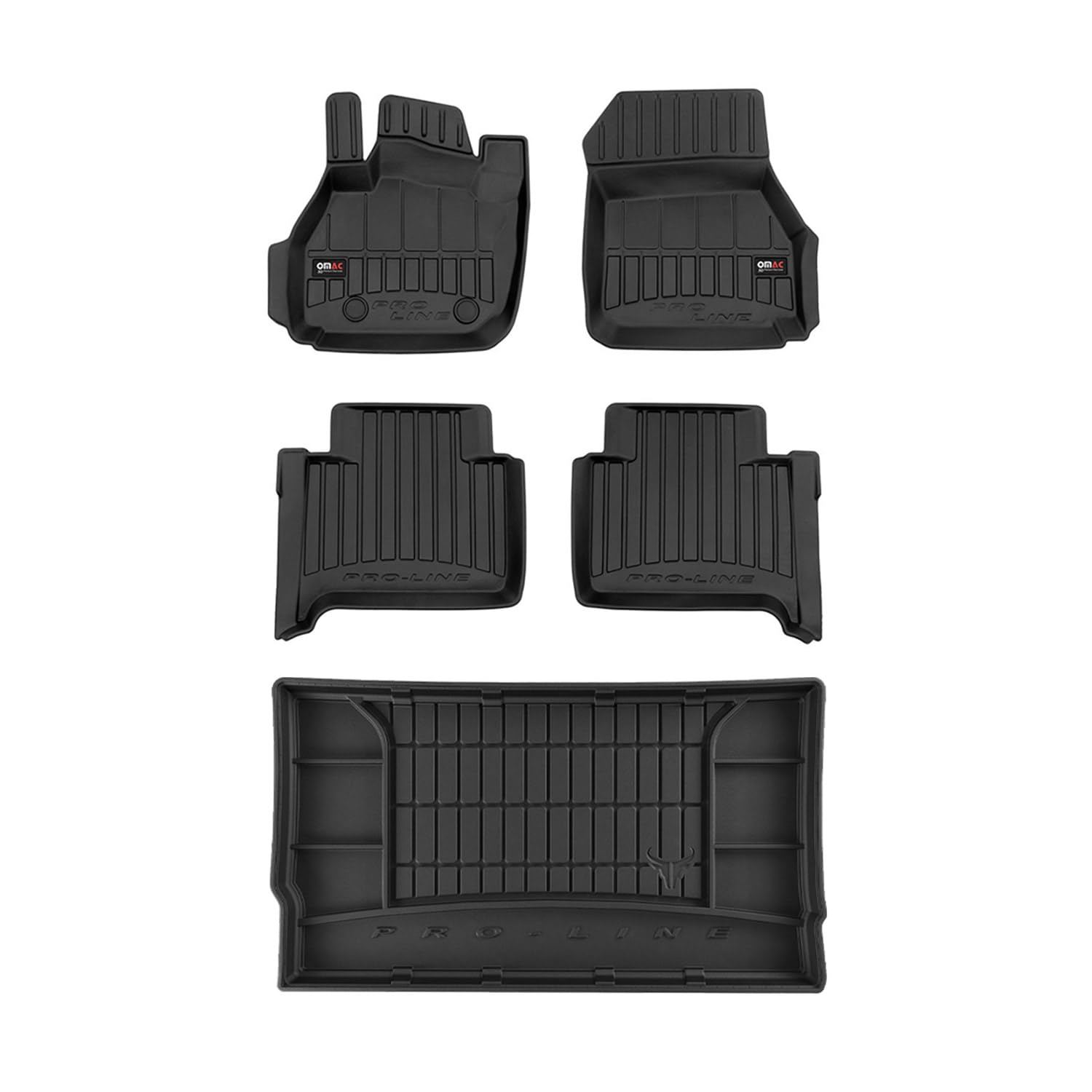 OMAC Fußmatten & Kofferraumwanne Set für Renault Zoe 2012-2025 Gummi Schwarz 5X OMAC Fußmatten & Kofferraumwanne Set für Renault Zoe 2012-2025 Gummi Schwarz 5X von OMAC