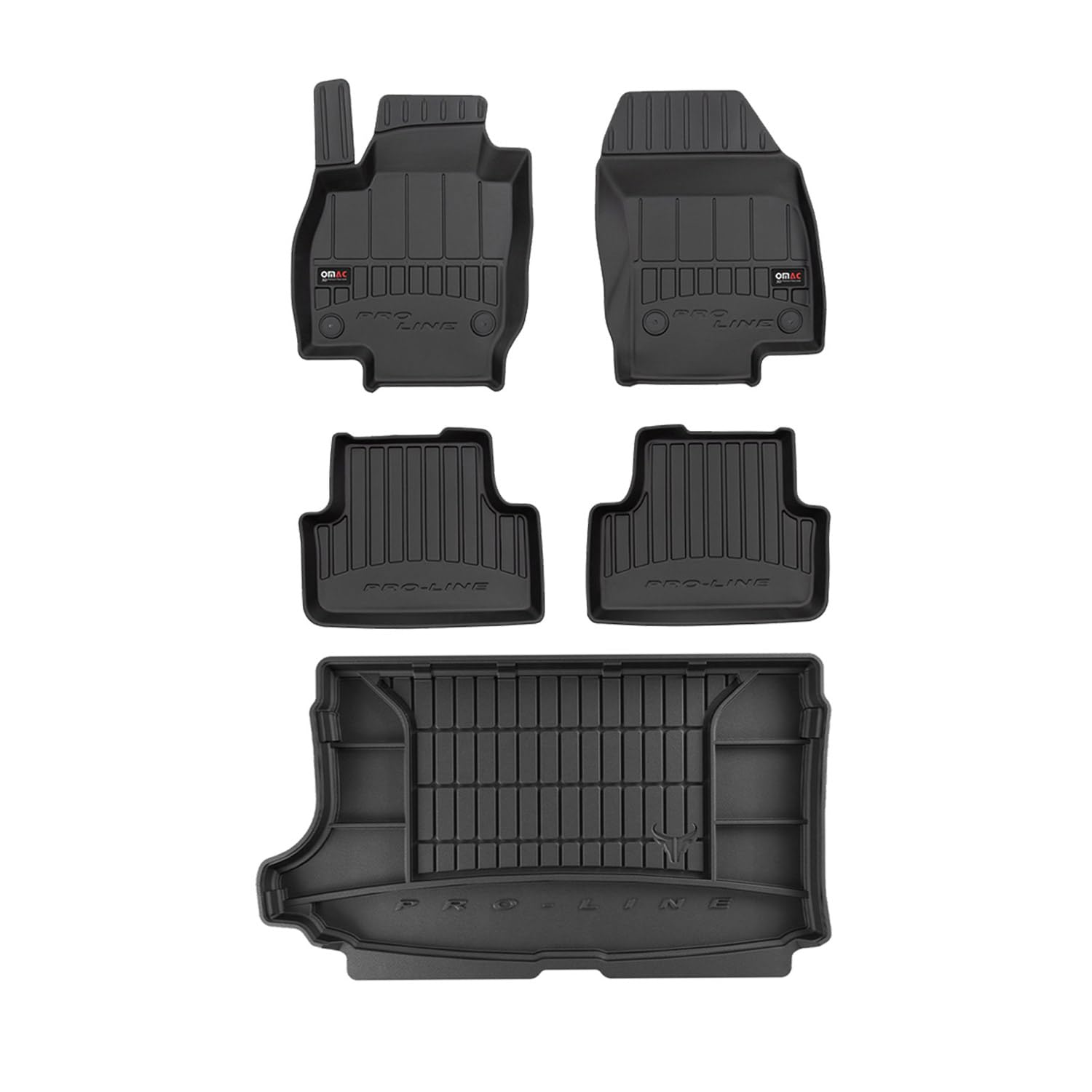 OMAC Fußmatten & Kofferraumwanne Set für VW T-Cross 2018-2025 Gummi Schwarz 5X OMAC Fußmatten & Kofferraumwanne Set für VW T-Cross 2018-2025 Gummi Schwarz 5X von OMAC