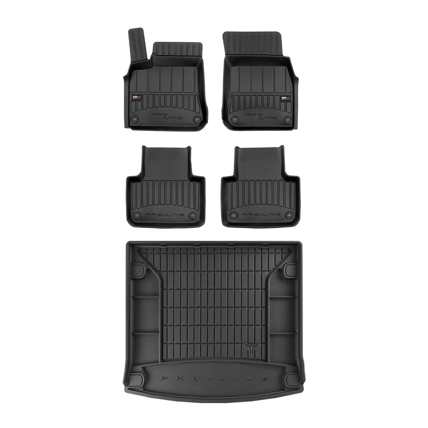 OMAC Fußmatten & Kofferraumwanne Set für VW Touareg 2017-2025 Gummi Schwarz 5X OMAC Fußmatten & Kofferraumwanne Set für VW Touareg 2017-2025 Gummi Schwarz 5X von OMAC