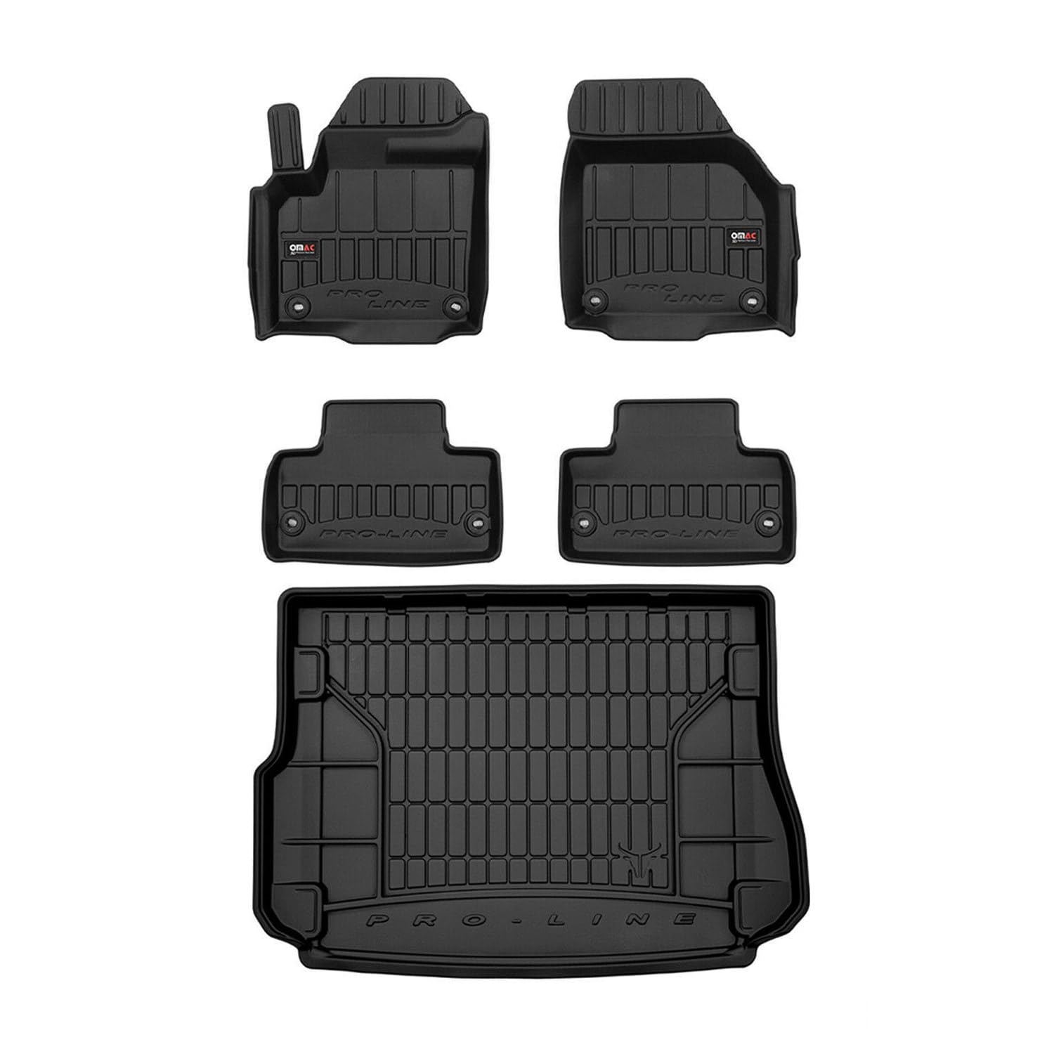 OMAC Fußmatten & Kofferraumwanne kompatibel mit Land Rover Range Rover Evoque 2011-18 Gummi OMAC Fußmatten & Kofferraumwanne kompatibel mit Land Rover Range Rover Evoque 2011-18 Gummi von OMAC