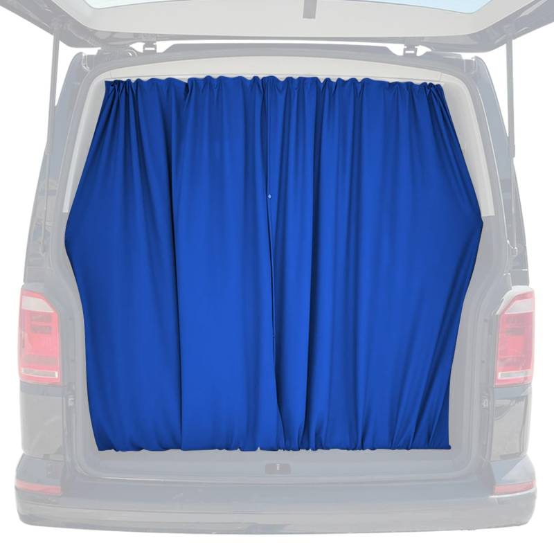 OMAC Heckklappe Gardinen Sonnenschutz Vorhänge kompatibel mit VW T6 L1 L2 Blau 2tlg von OMAC