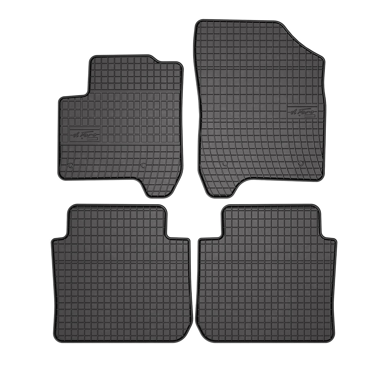 OMAC Gummi Fußmatten kompatibel mit Citroen C3 Picasso 2008-2017 Automatten Schwarz 4X von OMAC