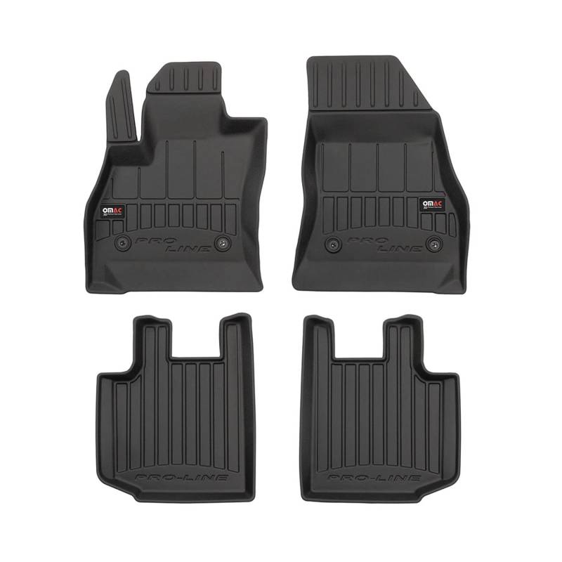 OMAC Gummi Fußmatten kompatibel mit FIAT 500L 2012-2024 Premium TPE 3D Automatten 4tlg von OMAC
