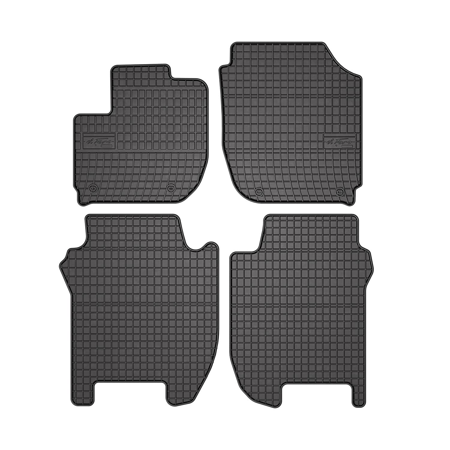 OMAC Gummi Fußmatten kompatibel mit Honda Jazz 2013-2020 Automatten Gummi Schwarz 4tlg von OMAC