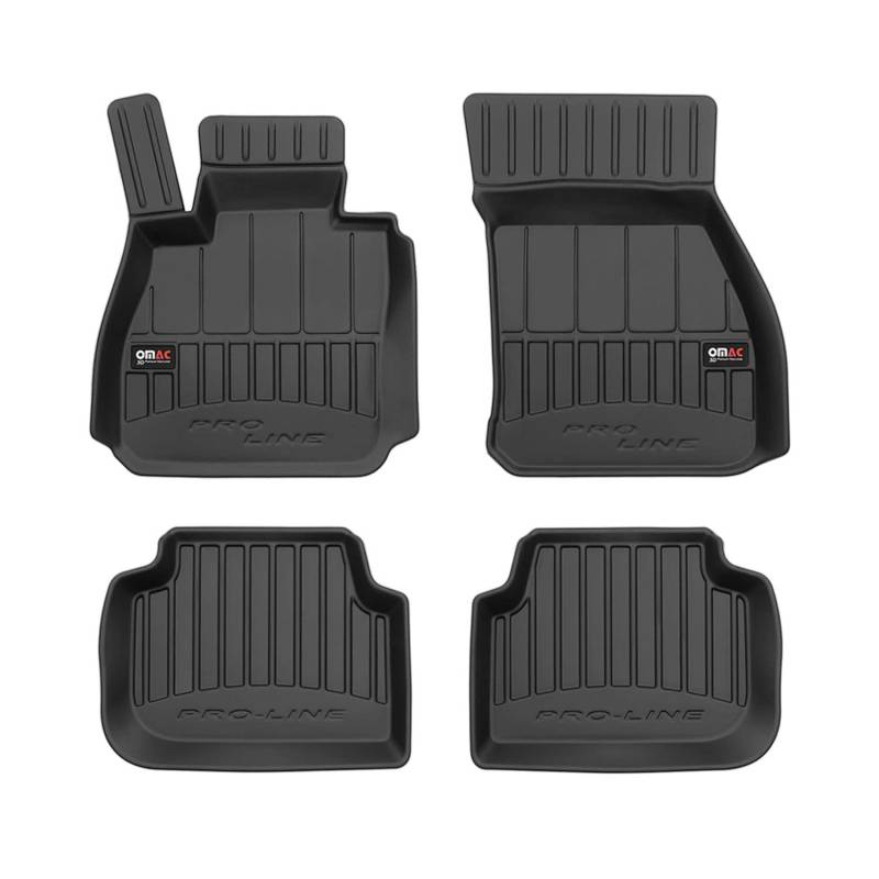 OMAC Gummi Fußmatten kompatibel mit Mini Clubman F54 2015-2024 Premium Gummi Schwarz 4tlg von OMAC