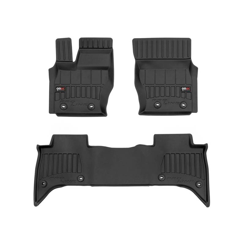 OMAC Gummi Fußmatten kompatibel mit Range Rover 2012-2022 Premium TPE Automatten Schwarz 3X von OMAC